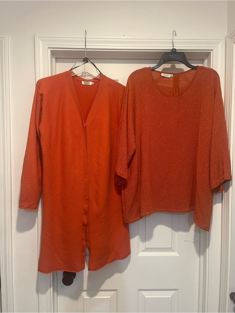 Two-Piece Burnt Orange Women’s Top Set